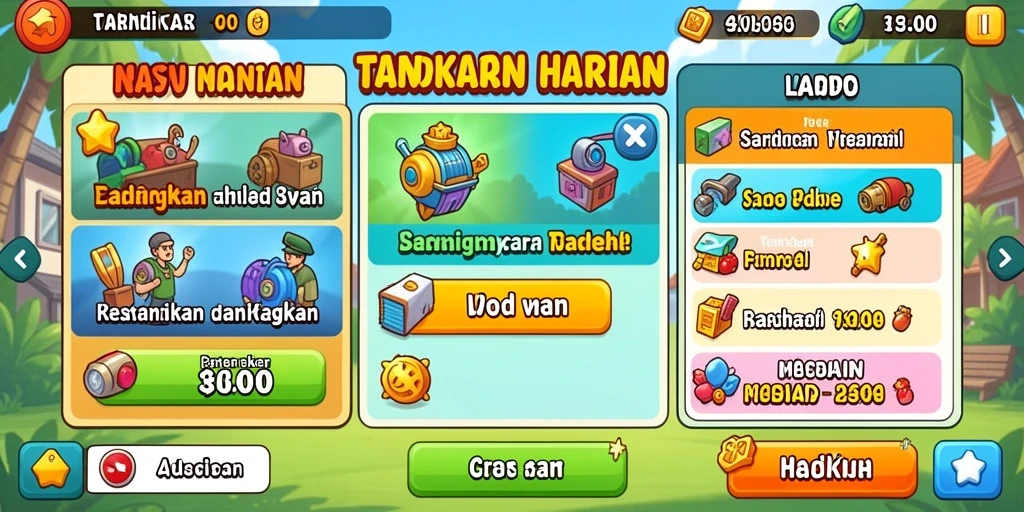 Screenshot menampilkan karakter utama dalam mode permainan.
