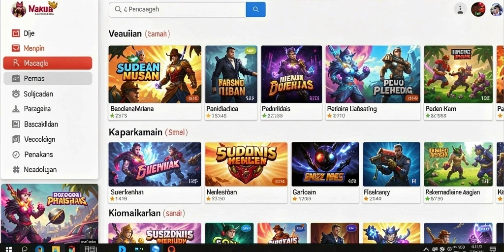 Gambar level penuh tantangan dan keseruan.